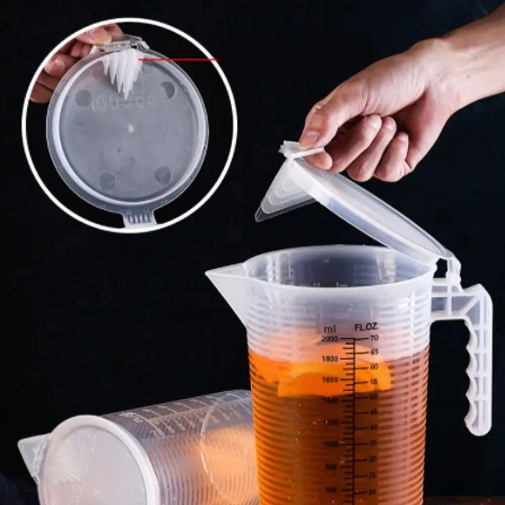Clear Measuring Cup with Lid & Scale 100–5000mL | Nixie