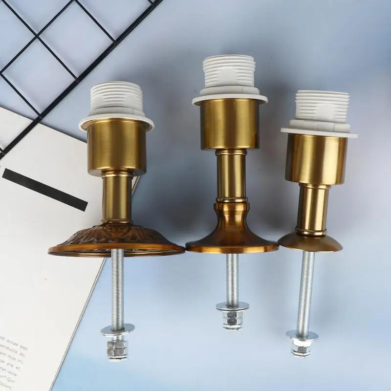 E27 Metal Iron Desk Lamp Holder Fixed Base – DIY Lighting