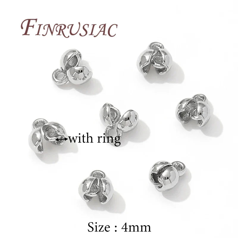 18K Gold Plated Crimp Beads & Covers – 4mm DIY Jewelry Findings