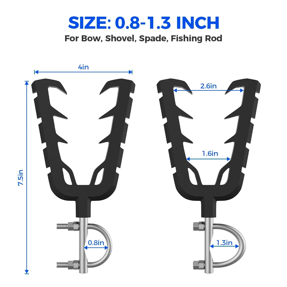 KEMIMOTO ATV UTV Handlebar Gun & Bow Rack Holder – Pair