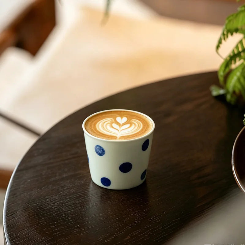Blue & White Gourd Ceramic Latte Cup | Chinese Style
