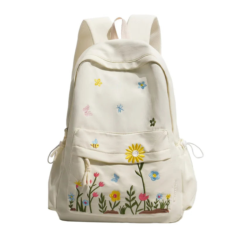 Star-Shaped Canvas Backpack for Girls – Large School Bag