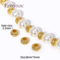 18K Gold Plated Zircon Spacer Beads – DIY Bracelet Jewelry