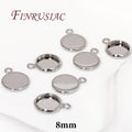 Gold-Plated Cabochon Bezel Blank Trays 6/8/10mm | DIY Jewelry