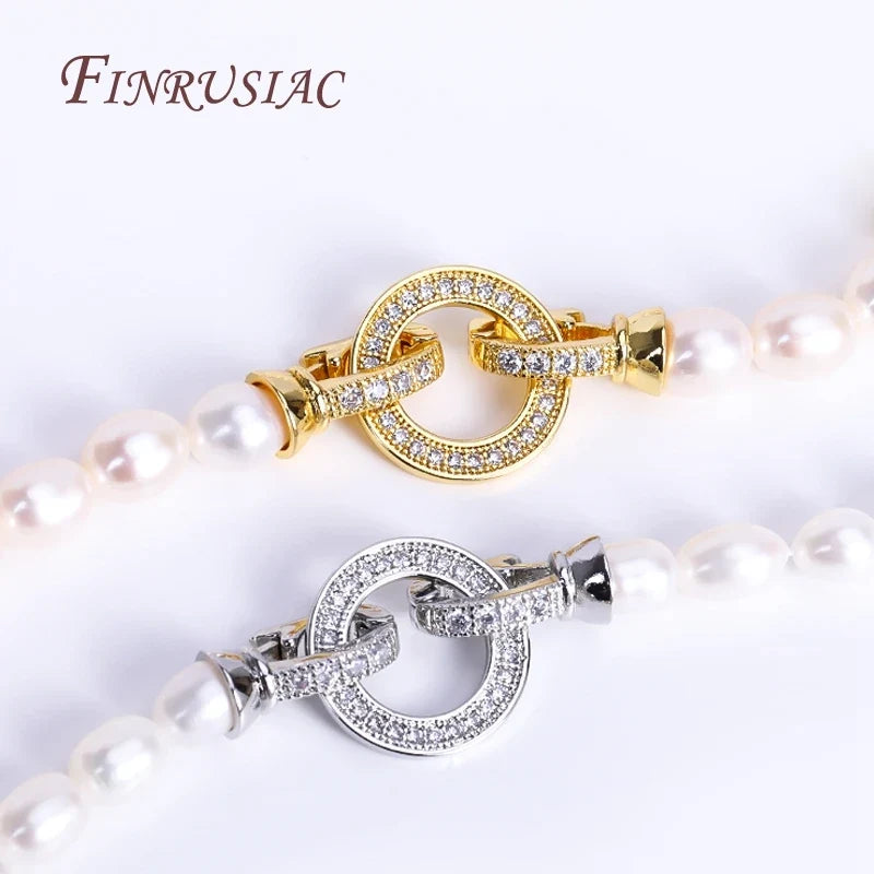 18K Gold Plated Zircon Bead Clasps – Pearl Jewelry Making