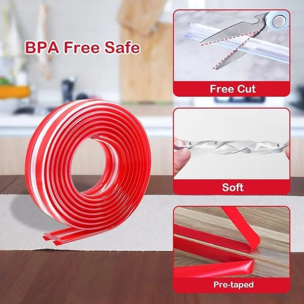 Transparent Corner Guard Strip – Self-Adhesive PVC Edge Protector