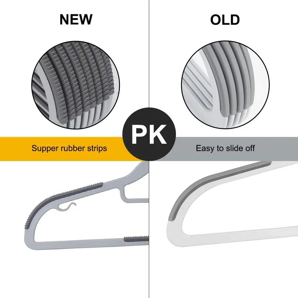 10 PCS Anti-Slip Slim Clothes Hangers | Space-Saving Closet
