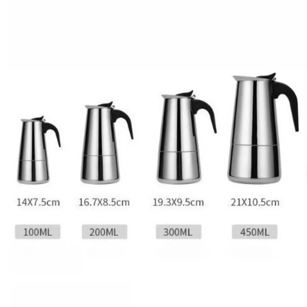 Portable Stainless Steel Moka Pot – Espresso & Tea Maker