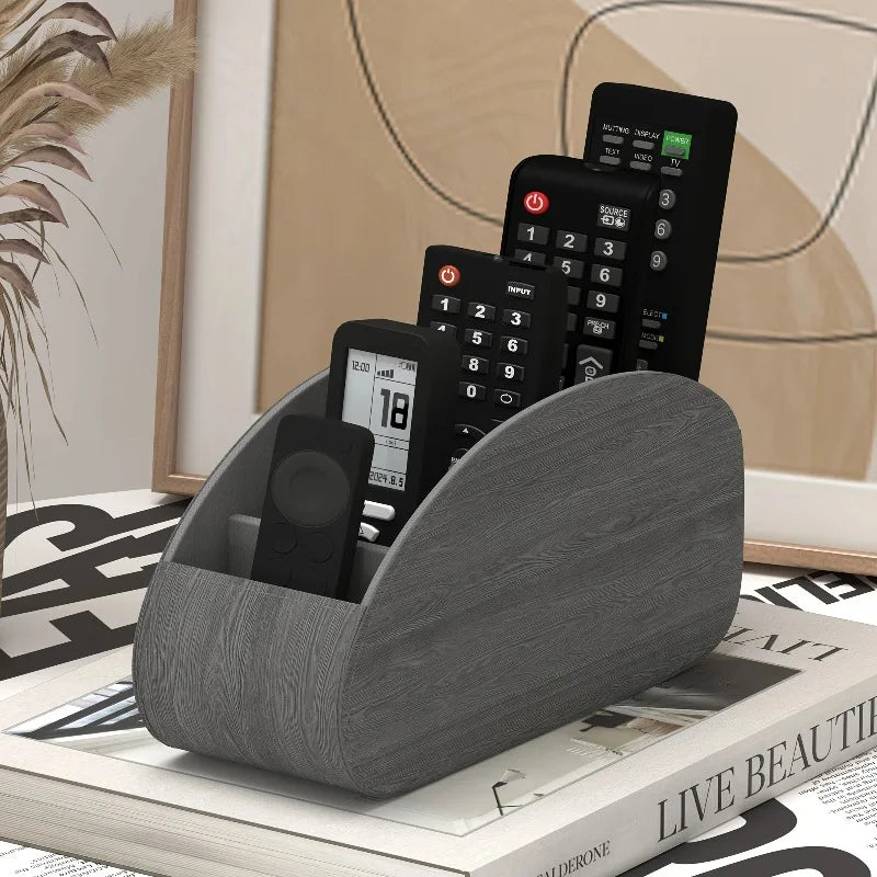 Remote Control Holder Caddy Tray – Desktop & Bedside Organizer