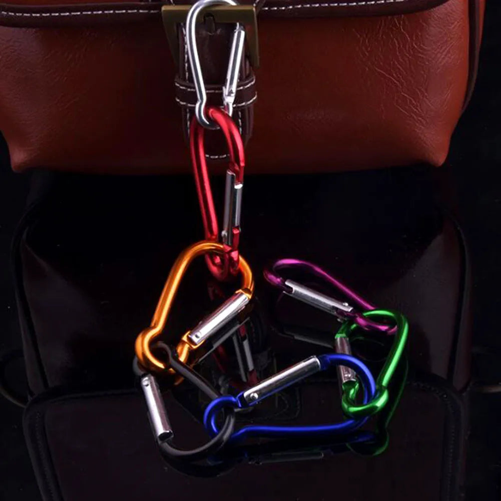 10-Pack Aluminum Carabiner Clips – Camping & Outdoor Snap Hooks