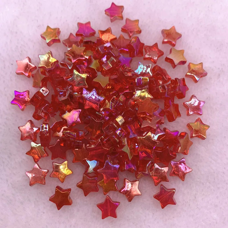 20pcs 11mm AB Star Acrylic Spacer Beads for DIY Jewelry Making