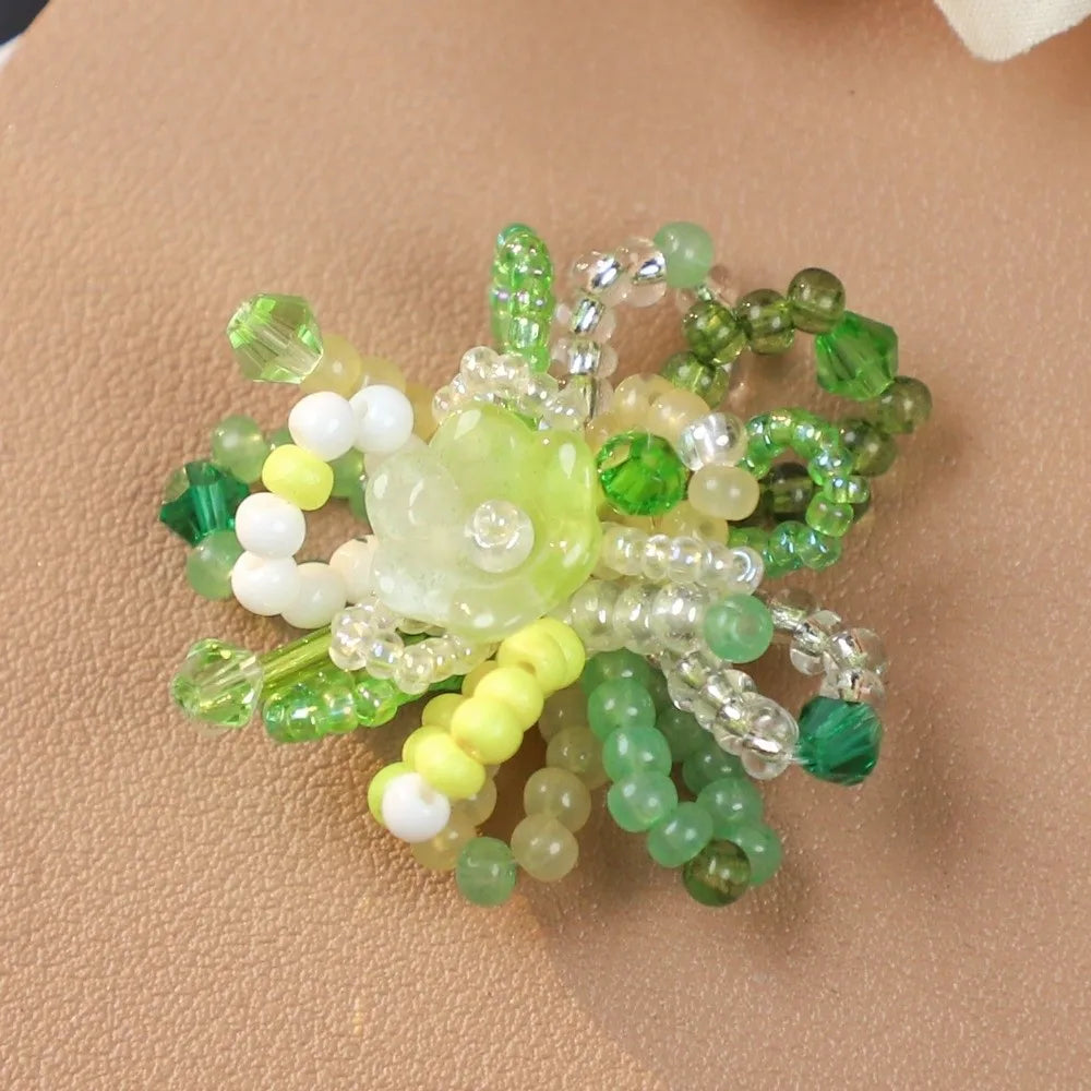 Beaded Lily of the Valley Flower Cluster DIY Earring Patches (2 Pc)