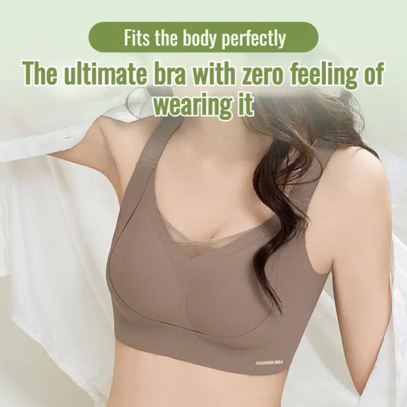 Women's Wire-Free 3/4 Cup Gathered Bra | Knit Unlined Style