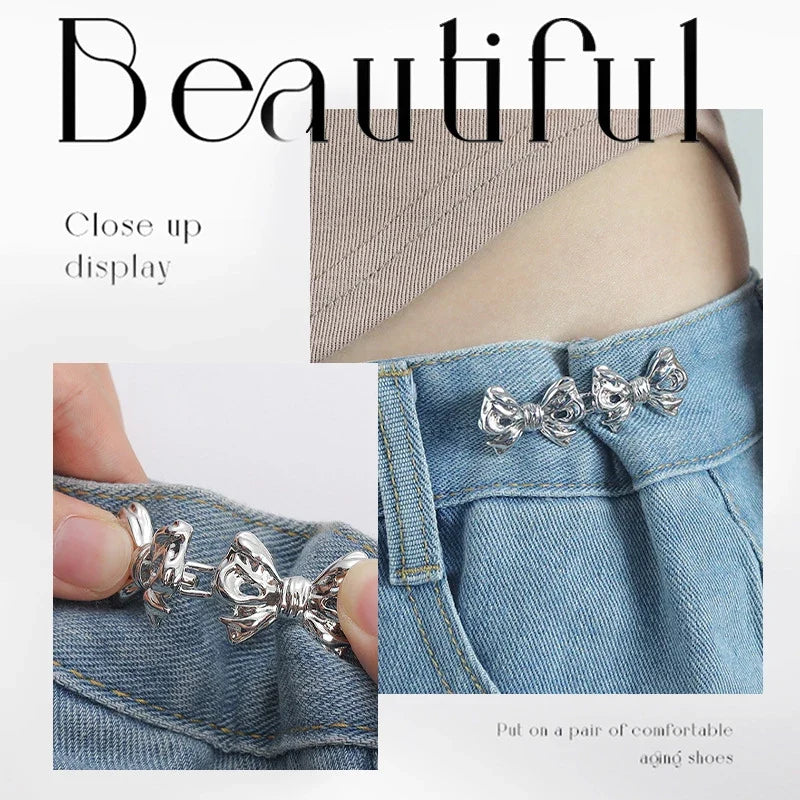 Butterfly Clasp Waist Tightener – Adjustable No-Sew Jean Button