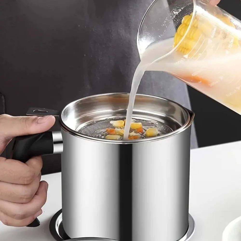 Stainless Steel Oil Filter Cup – Leak-Proof Storage Bottle