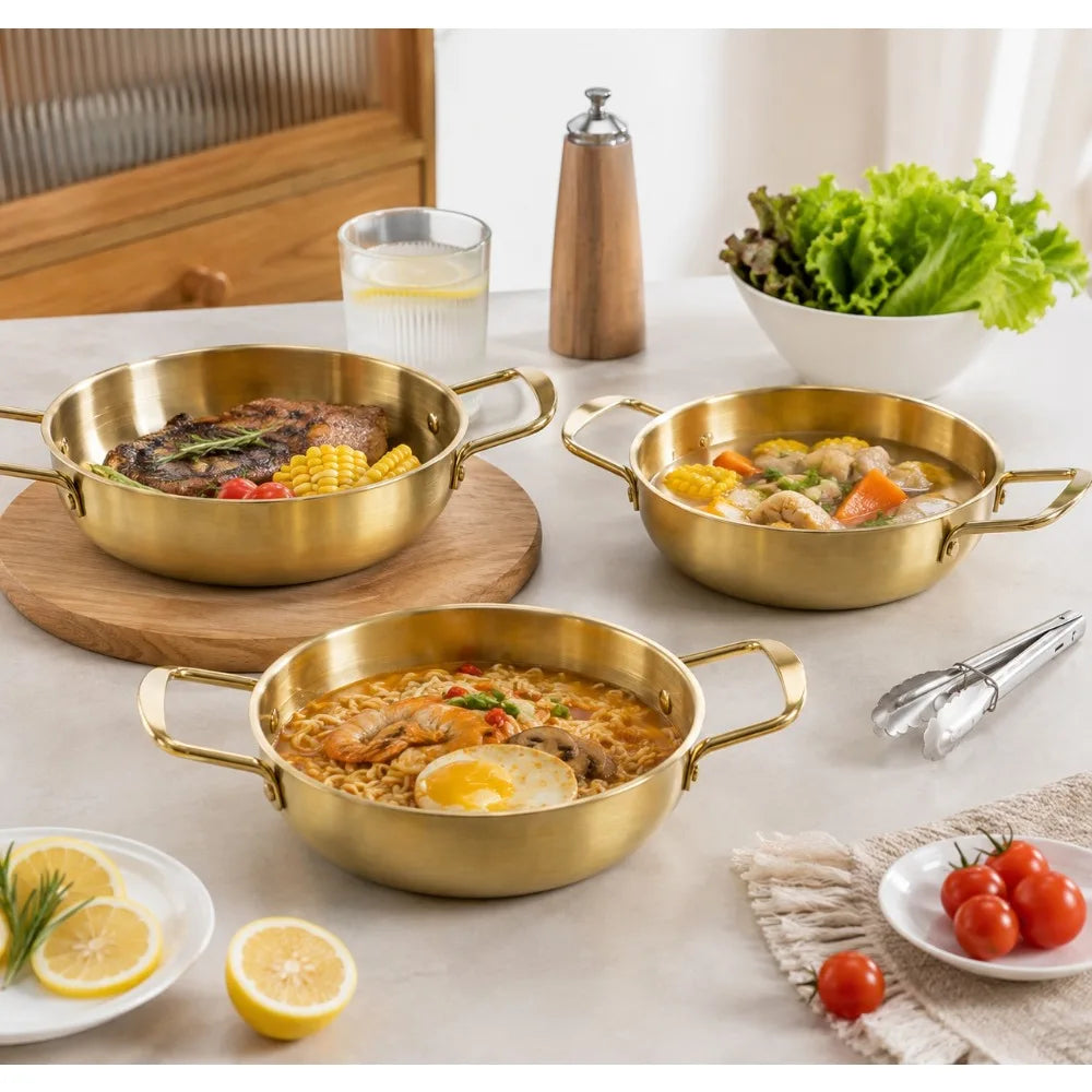 4-Piece Stainless Steel Noodle Soup Pot & Tong Set
