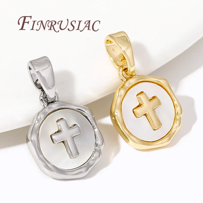 18K Gold Plated Jesus Cross Pendant – DIY Jewelry Charm