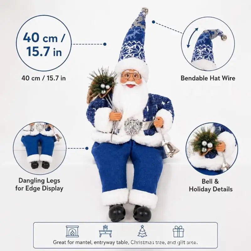 Santa Claus Standing Figurine – Handcrafted Christmas Decor