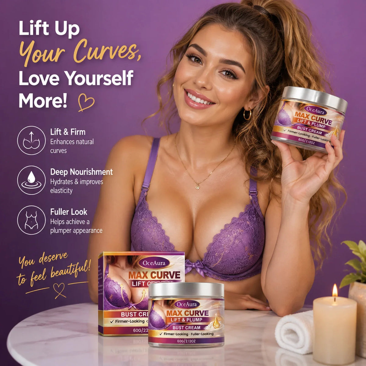 OceAura Bust Firming Cream – Lifting, Tightening & Moisturizing