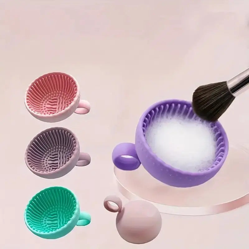 Silicone Makeup Brush Cleaner Scrubber & Bowl | QuickClean