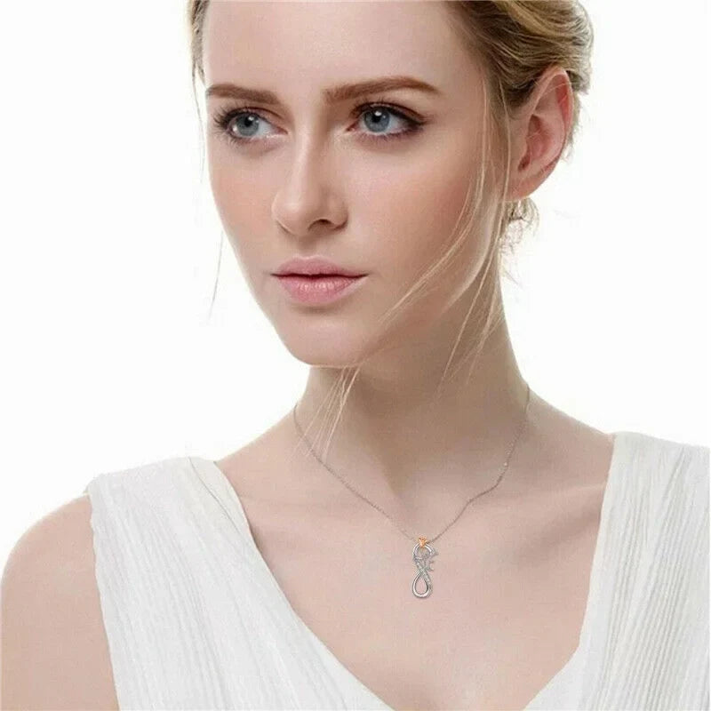 Women's Zircon Butterfly Pendant Necklace | Silver Blue Red Green