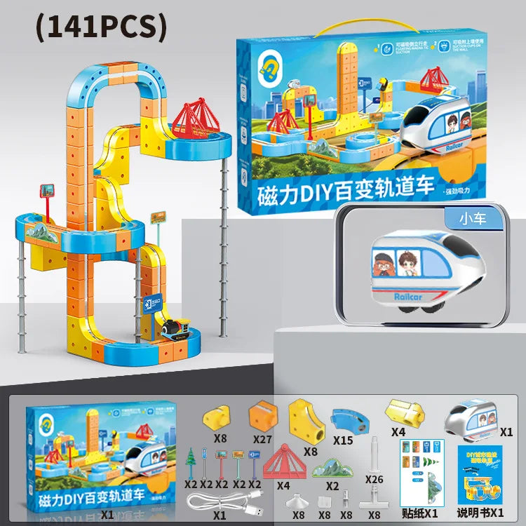 160-Piece Electric High-Speed Rail Train Building Blocks Set