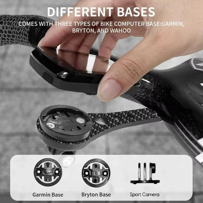 BUCKLOS Carbon Fiber Bike Computer Mount for Garmin GPS