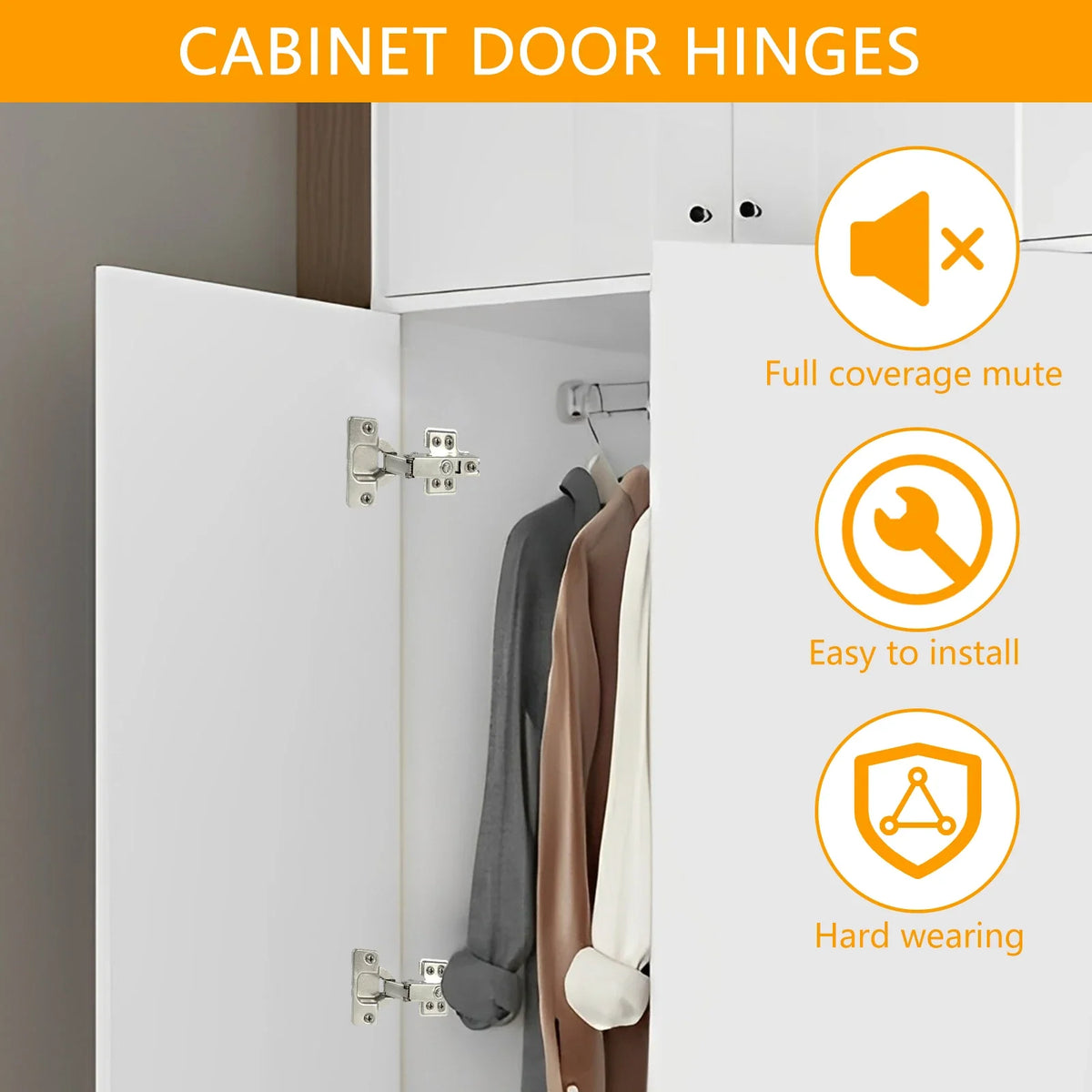 Soft Close Cabinet Hinges Hydraulic Concealed 10/20Pcs + Screws