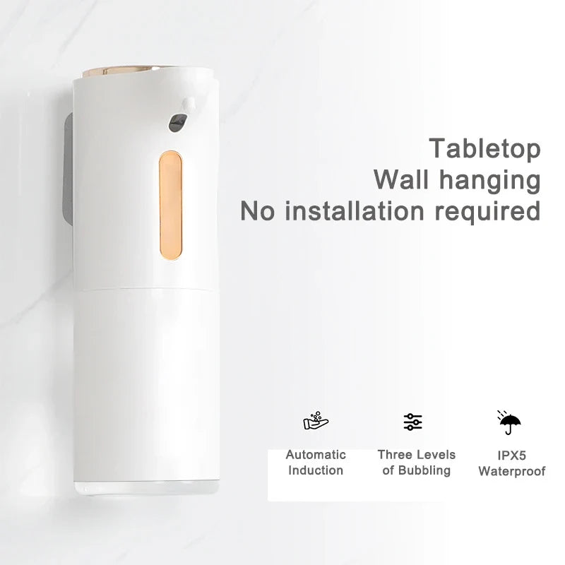 Touchless Foam Soap Dispenser | USB Rechargeable, 3-Level Sensor