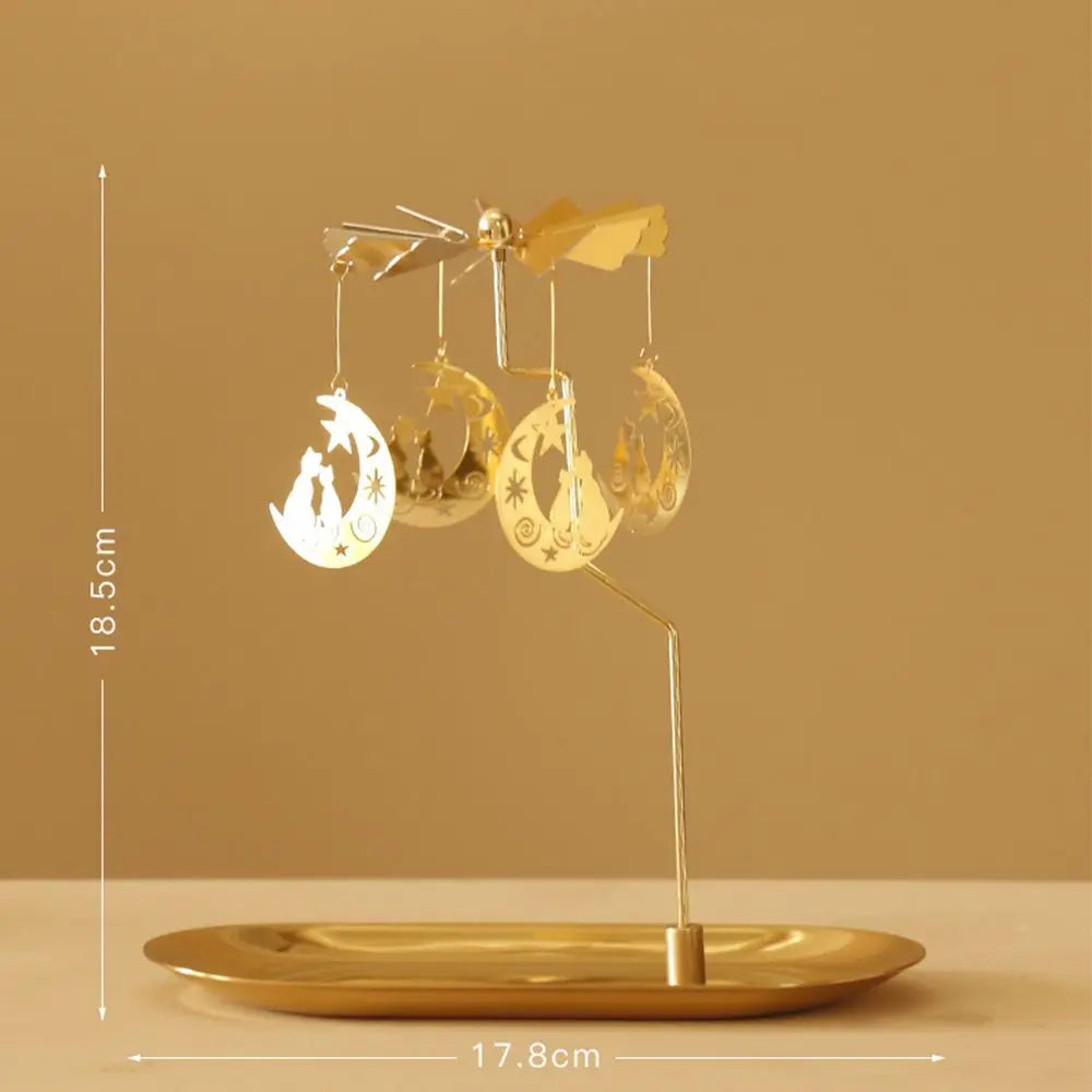 Metal Rotating Candle Holder – Wedding & Party Décor Centerpiece