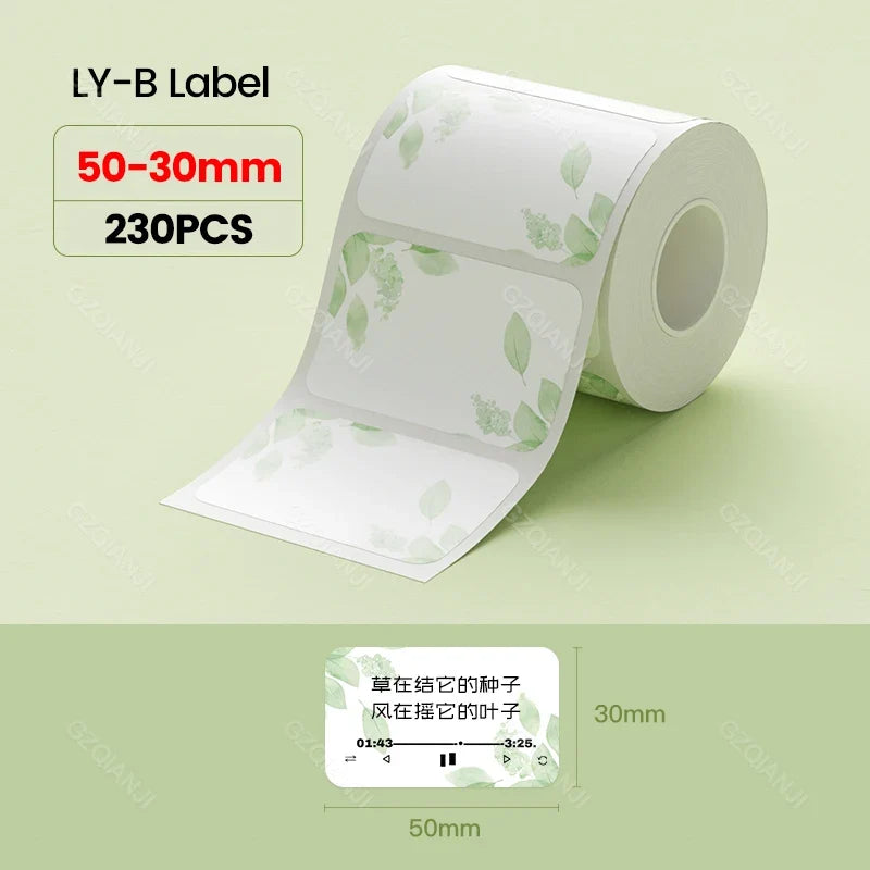 NiiMBOT Thermal Label Paper – Waterproof Self-Adhesive Stickers