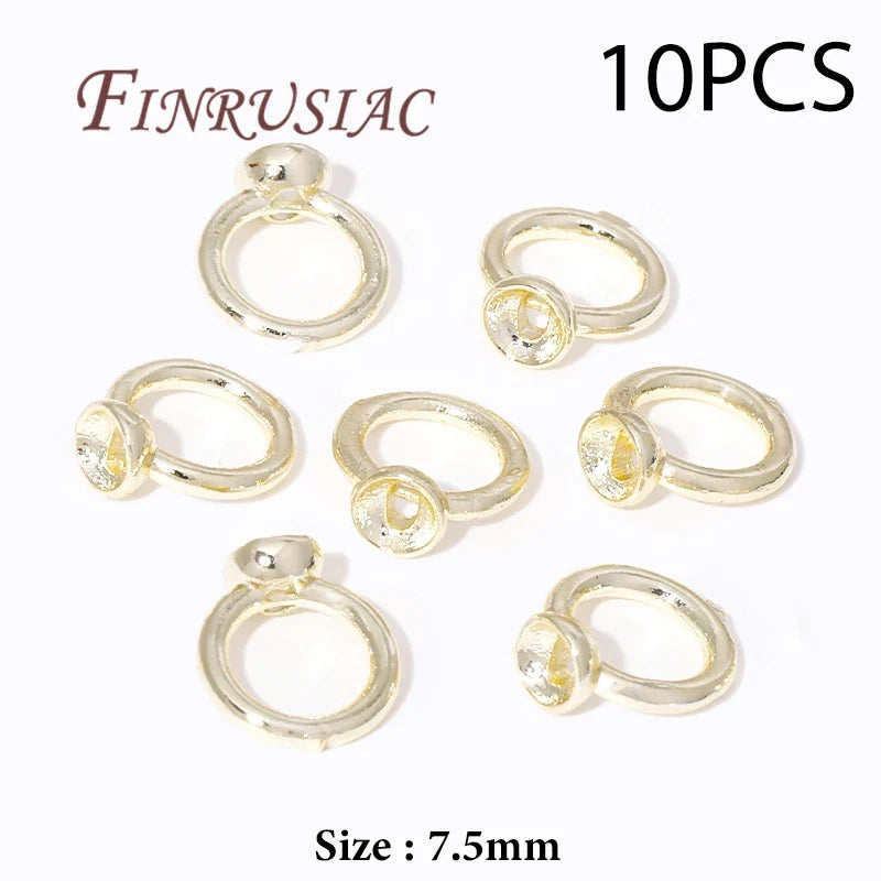 18K Gold Plated Crimp Beads, End Caps & Lobster Clasps