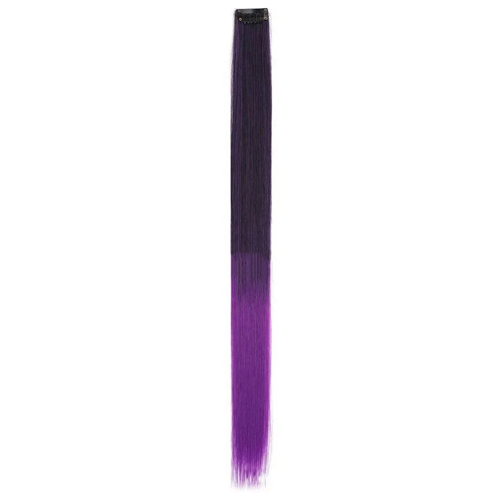 Rainbow Clip-In Hair Extensions – 22" Colorful Highlights
