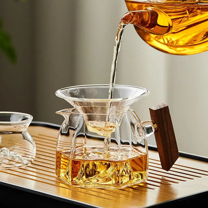 Luxury Transparent Glass Tea Filter Set – 2-Piece Large Caliber