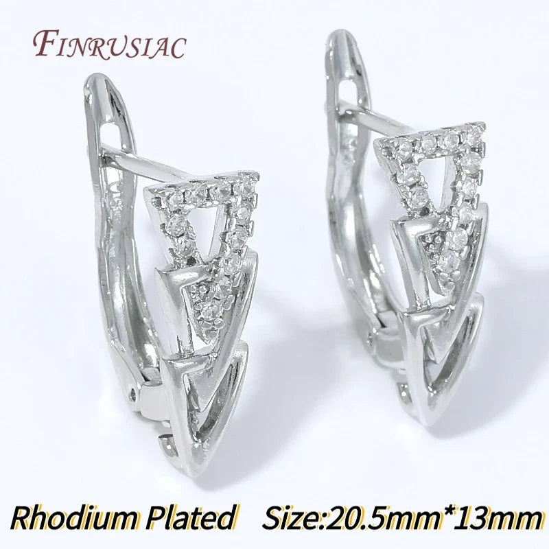 18K Gold Plated Zircon Huggie Earring Findings | DIY Jewelry