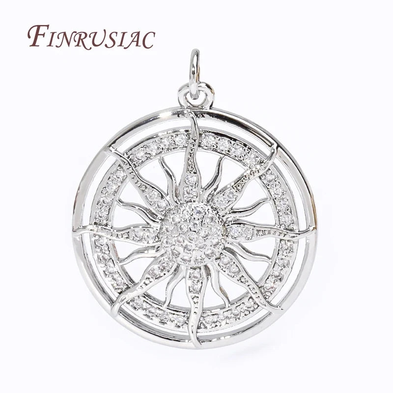 18K Gold Sun Charm Pendants – DIY Jewelry Making | FINRUSIAC