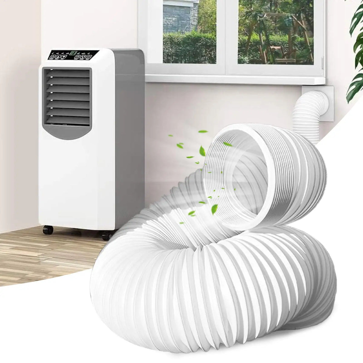1.5M Flexible Portable AC Exhaust Hose 13/15cm Air Duct Tube