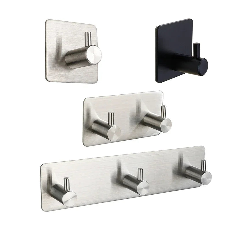 Stainless Steel 3M Self-Adhesive Wall Hook | No-Drill