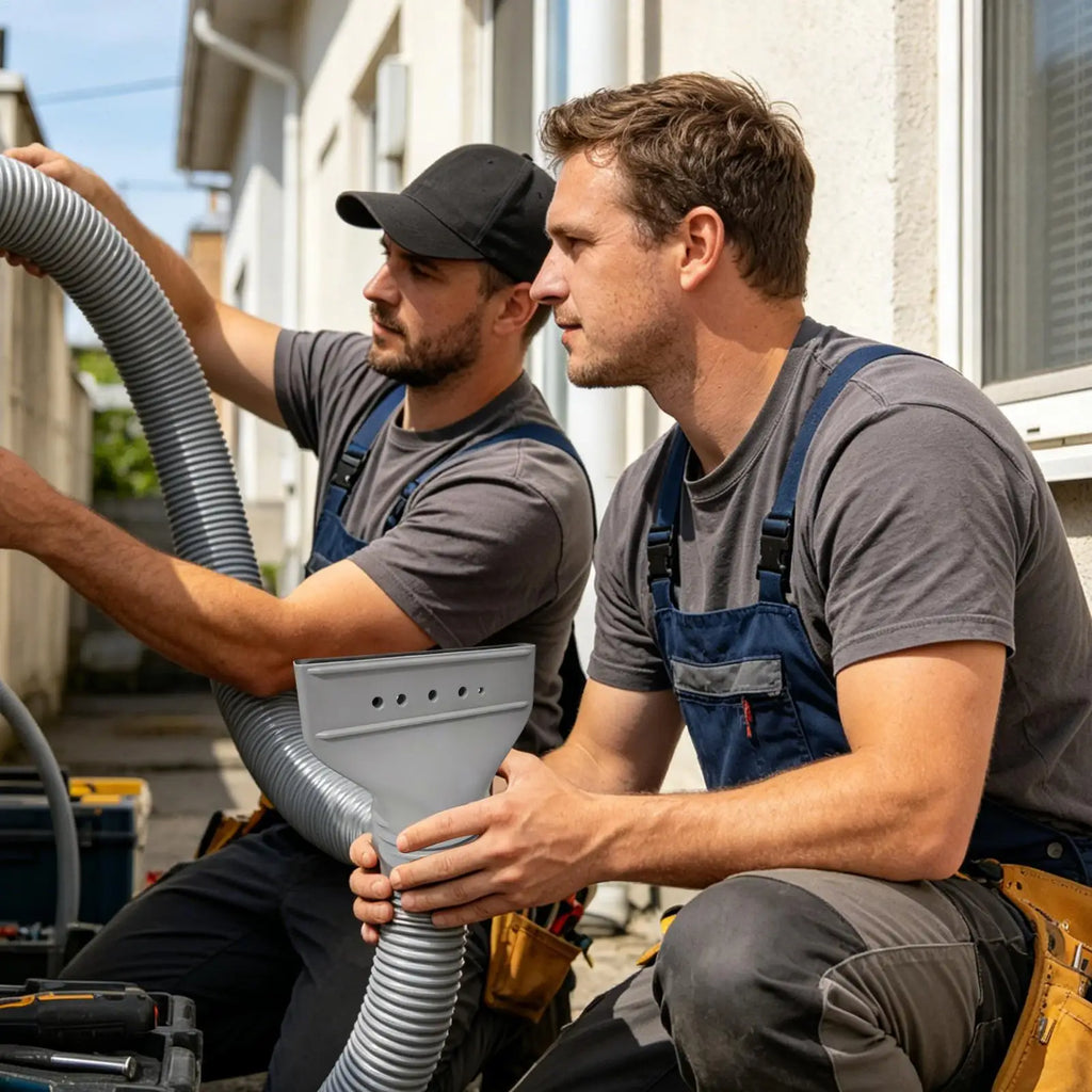 Portable AC Exhaust Hose Adapter | Quick Connect Flat Seal