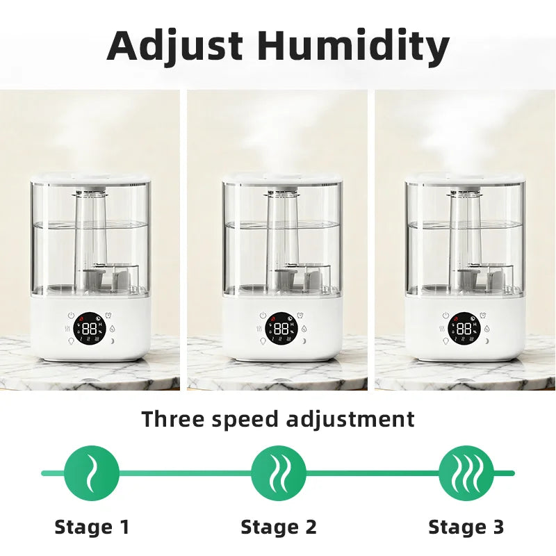 Ultrasonic Cool Mist Smart Humidifier with LED | Home & Office