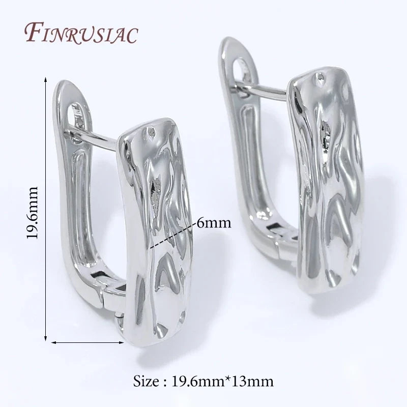 18K Gold Plated Water Drop Huggie Earring Clasp – Pearl Post