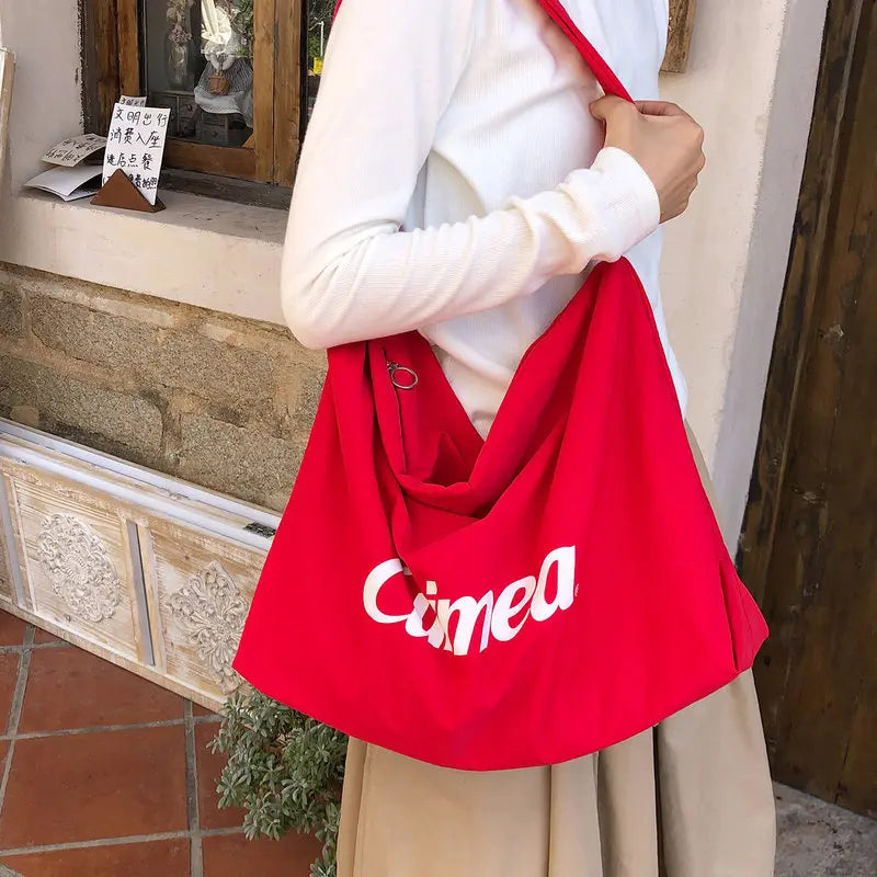 Women's Large Canvas Tote Bag – Shoulder Shopping Bag