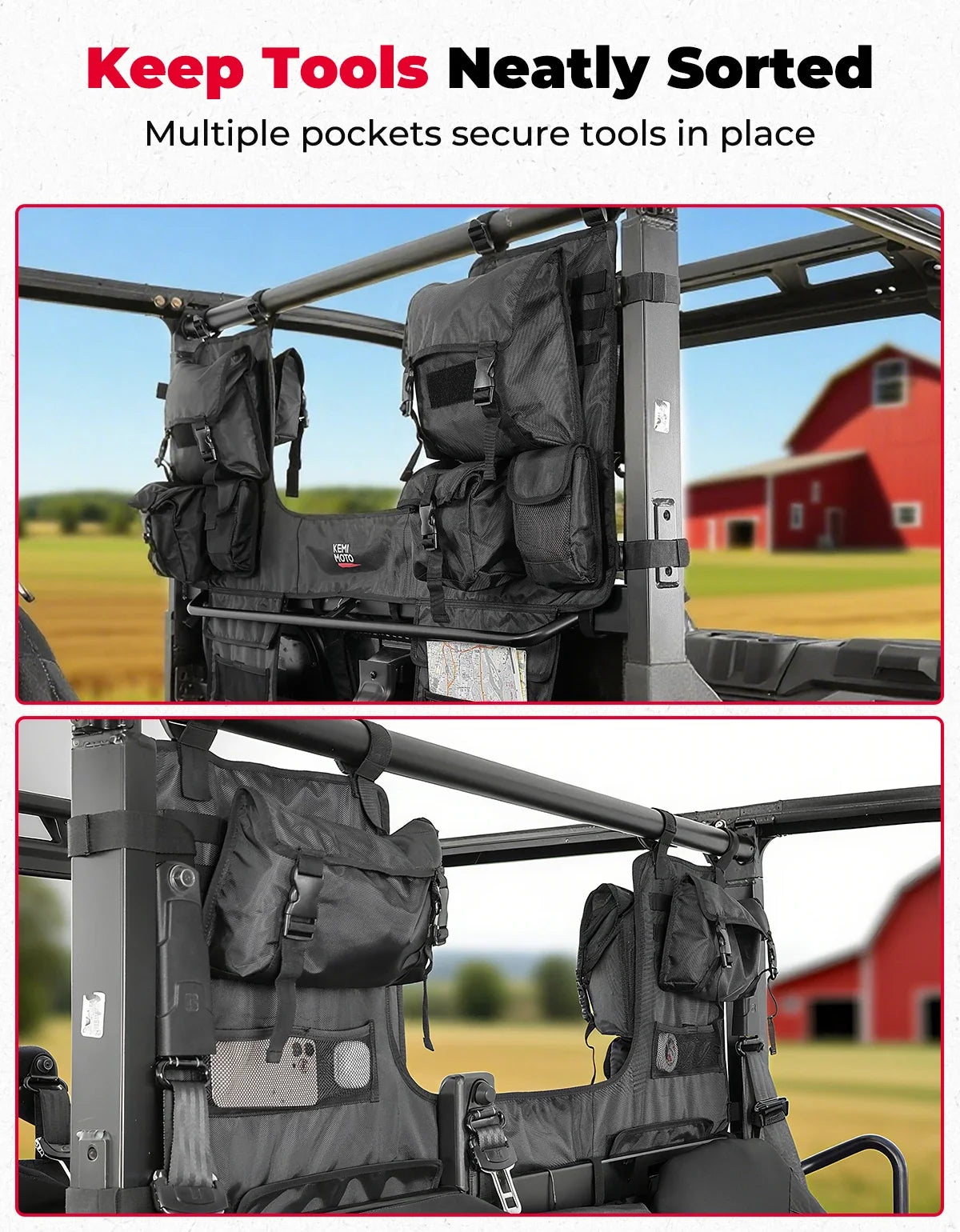 UTV Seat Back Storage Organizer – Polaris Ranger & Can-Am