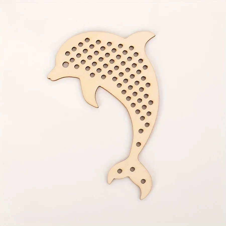 Animal Shape Wooden Embroidery Blanks – Pre-Drilled Cross Stitch