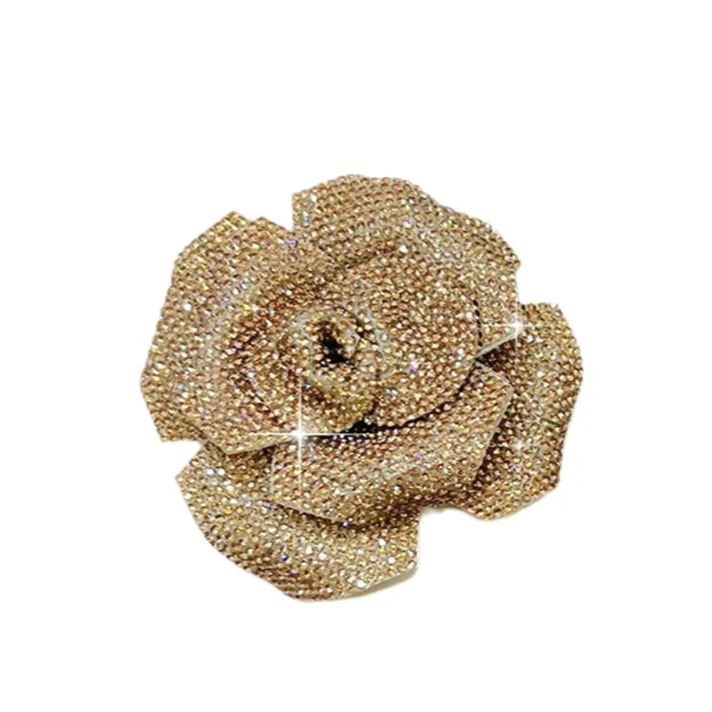 3D Rose Rhinestone Flower Patch – DIY Sparkling Embellishment