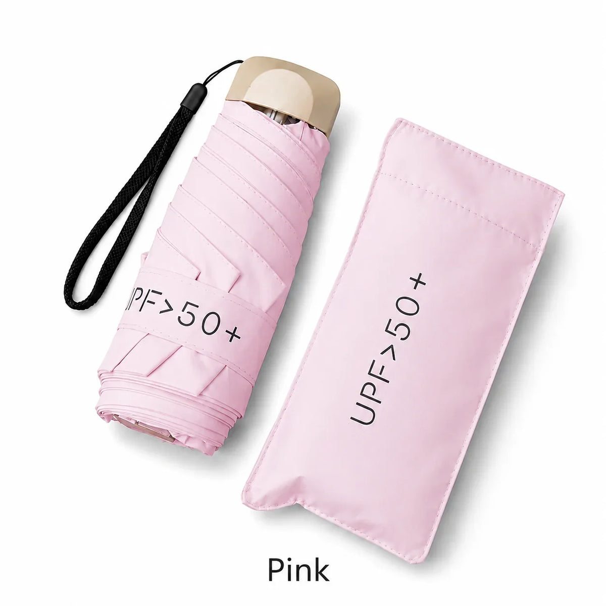 Nixie UPF50 Mini 5-Fold Portable Umbrella – Sun & Rain Parasol