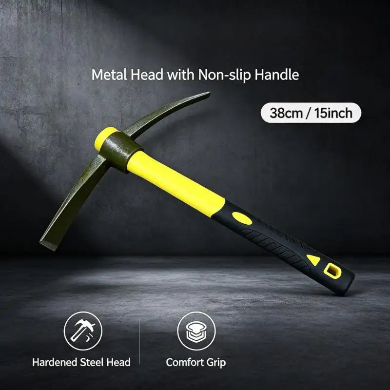 Mini Pickaxe Mattock Hoe – Fiberglass Handle Garden Tool
