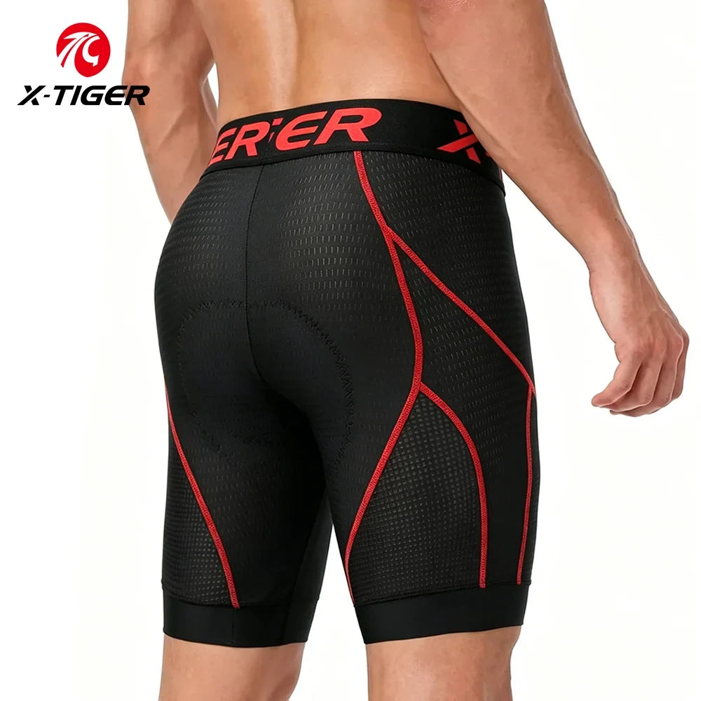 X-TIGER Men's Gel Padded MTB Cycling Shorts | Quick-Dry UV
