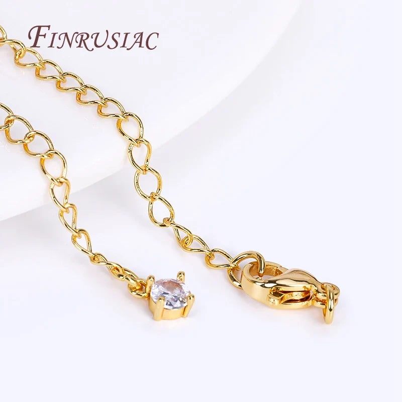 18K Gold Plated Brass Chain Extender 70mm | 8 Styles