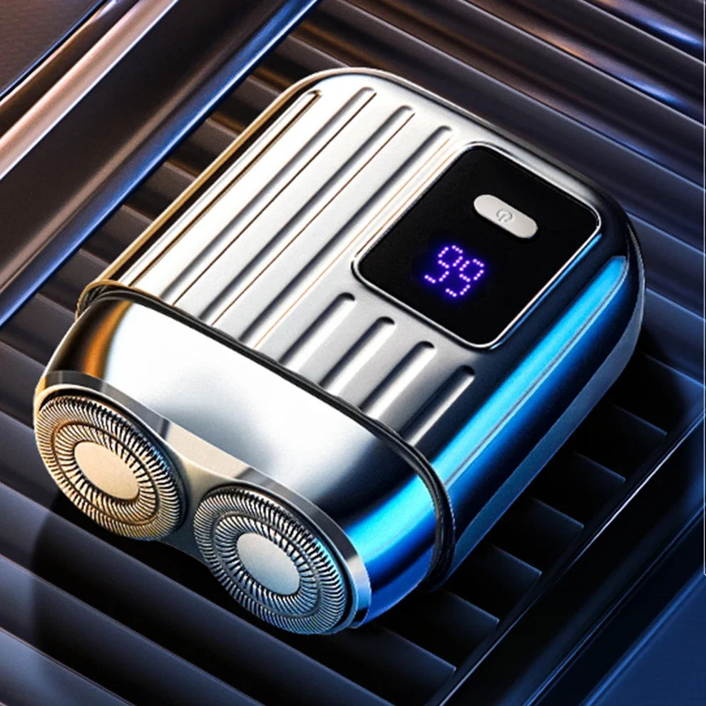 Zinc Alloy Mini Electric Rotary Shaver – Portable Men's Razor